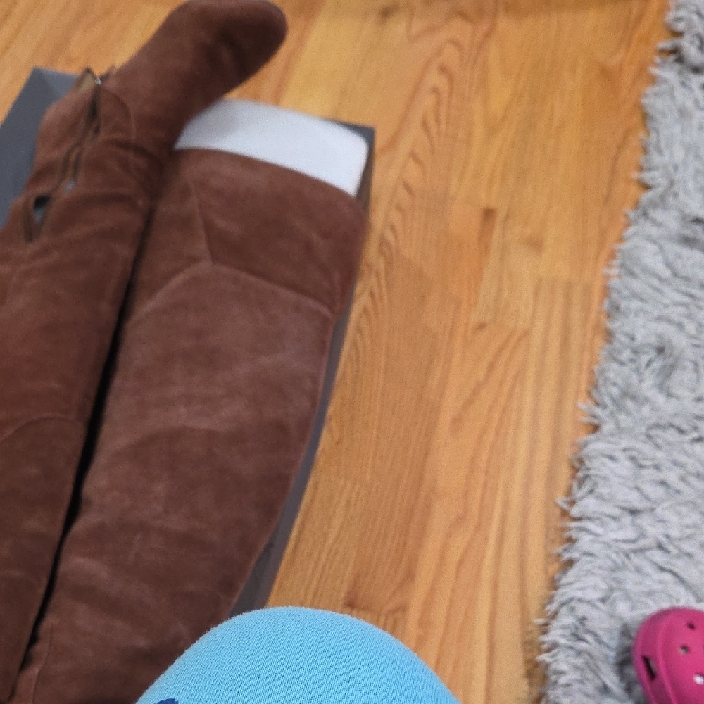 Vince Camuto Tan Suede Over the Knee Boots - Picture 4 of 10